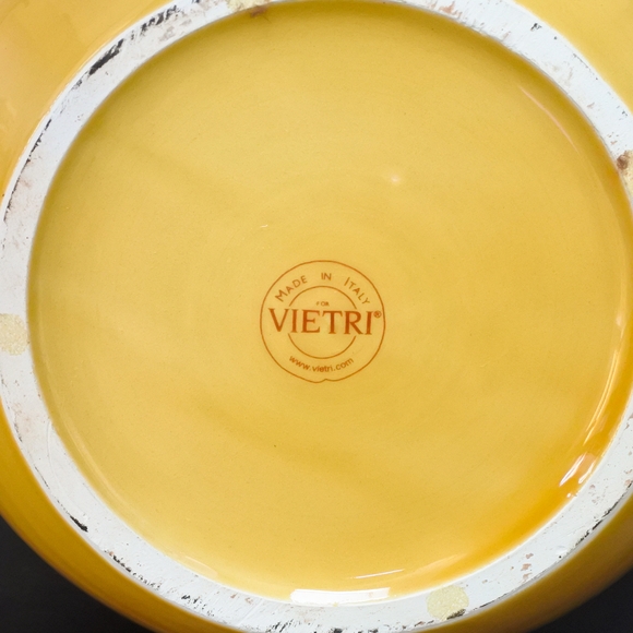 Vietri Made In Italy Mustard Yellow Art Pottery Planter Vase - Picture 9 of 9
